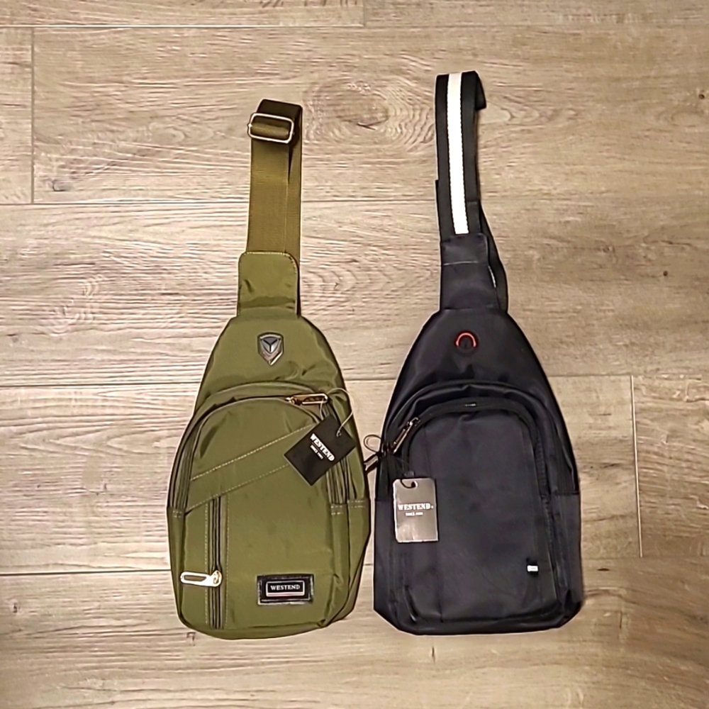 Men's Shoulder Bags/Satchel, black & olive green, both 1 price NWT
